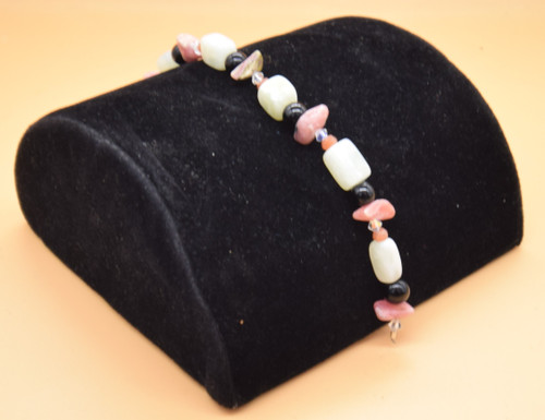 Rhodonite & Onyx Handmade Bracelet