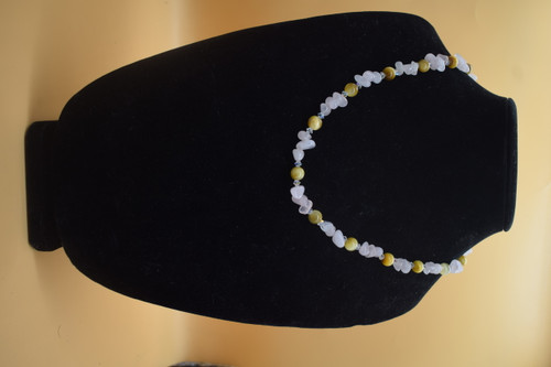 rose quartz & honey tiger eye handmade necklace