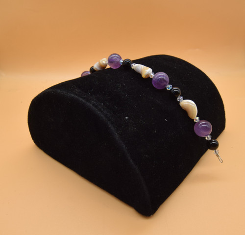 Lapis Lazuli Amethyst Obsidian & Jasper Handmade Necklace