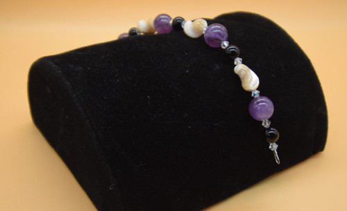 Mother Pearl & Amethyst Handmade Bracelet