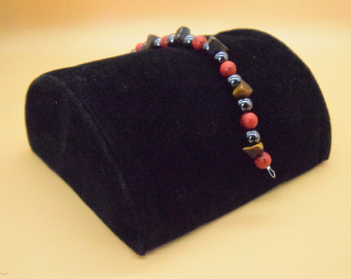 Tigereye Red Turquoise & Hematite Bracelet