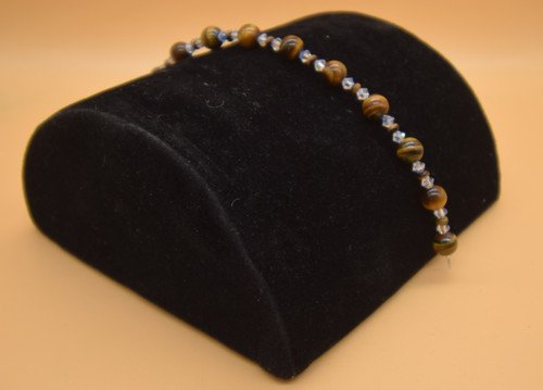 Tiger Eye Bead & Rondelle Handmade Bracelet