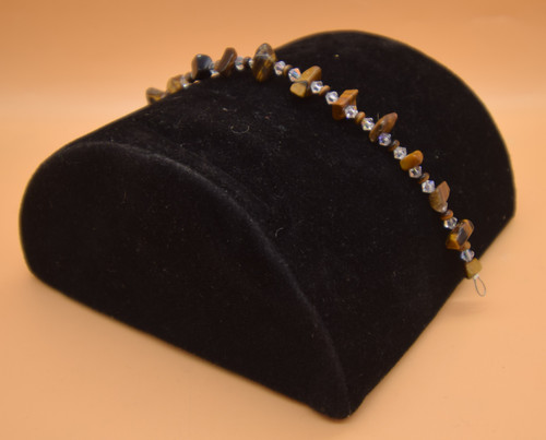 Tiger Eye Chip & Rondelle Handmade Bracelet