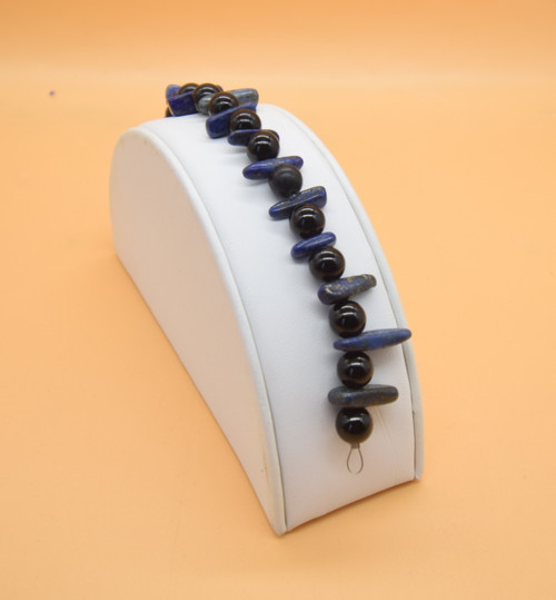 Lapis Lazuli & Obsidian Bracelet