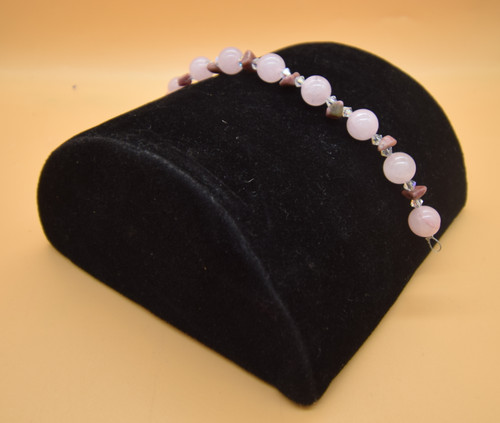 Rhodochrosite, Rose Quartz & Crystal Bracelet