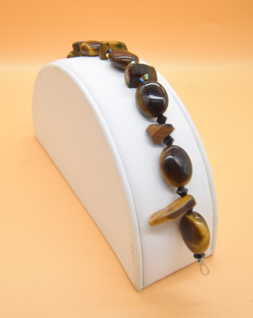 Jet Crystal & Tiger Eye Bracelet