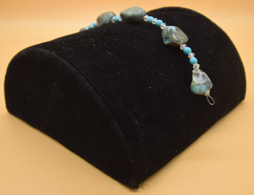 Turquoise & Crystal Bead Bracelet