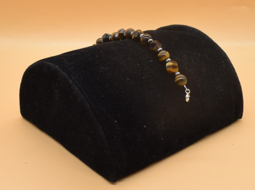 Dice Cut & Ball Tiger Eye Bracelet