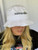 white racing bucket hat
