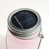 15 Oz Solar Fairy Light Sublimation Glass Lantern with Wire Handle - Blue