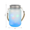 15 Oz Solar Fairy Light Sublimation Glass Lantern with Rope Handle - Purple