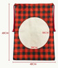 Medium Sublimation Burlap/Linen Santa Sack with Draw String - Candy Stripe