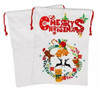 Medium Sublimation Burlap/Linen Santa Sack with Draw String - Plain