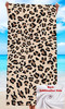 27.6" x 59.1" Patterned Microfiber Sublimation Back Towel - Rainbow Leopard, Leopard, Cow Print
