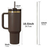 H20 Gold Tone Plated 40oz Powder Coat Tumbler with Handle - 11 Colors Available