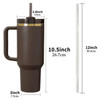 H20 Gold Tone Plated 40oz Powder Coat Tumbler with Handle - 12 Colors Available