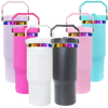 30oz Rainbow Plated Flip Top with Hang Handle Tumbler - 6 Colors Available
