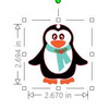 Penguin with Hole Mold - Medium