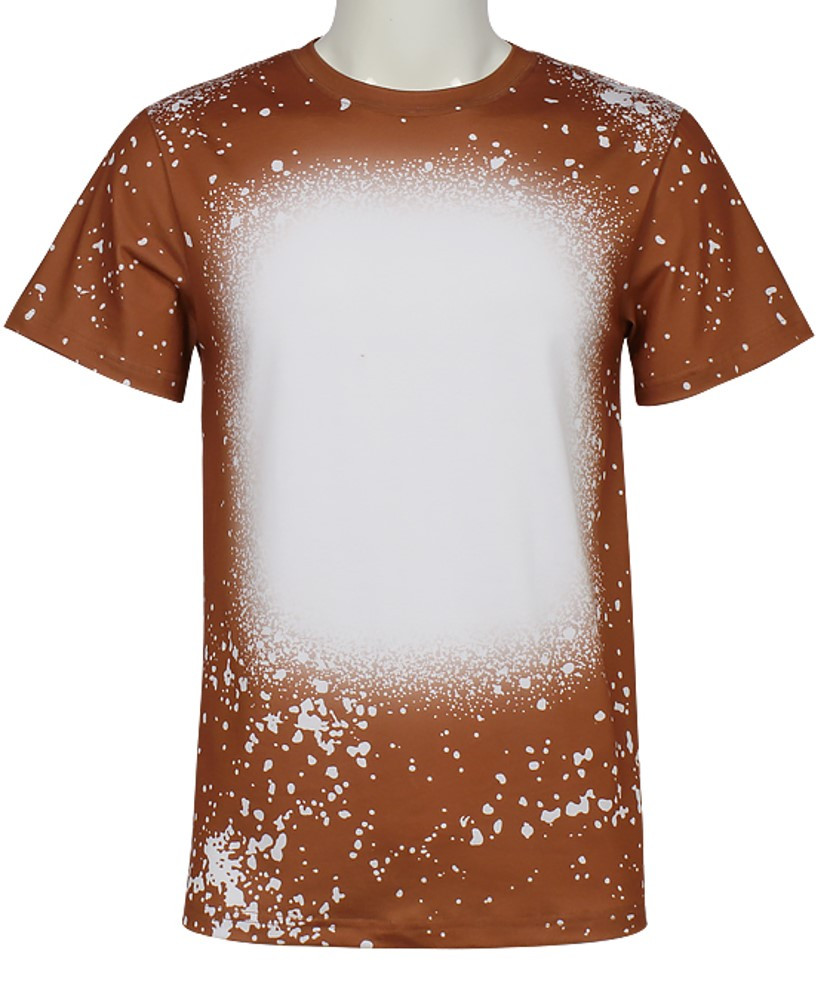 bleach on brown shirt