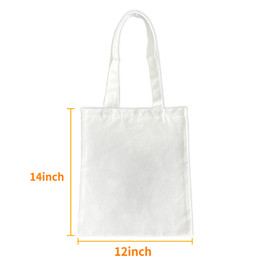 White Canvas Sublimation Shoulder Tote - Small
