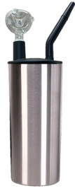 15oz Stainless Straight Cold Smoke/Hookah Lid Tumbler