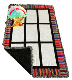 50" x 60" Sublimation 9 Panel Patterned Blanket - Serape