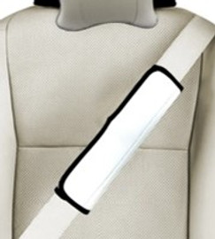 White Neoprene Sublimation Seat Belt Cover - Pack of 2