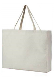 Deluxe Ivory Canvas Sublimation Shoulder Tote Bag - XLarge