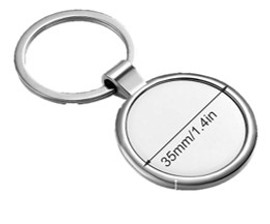 1.4" Round Metal Sublimation Key Chain