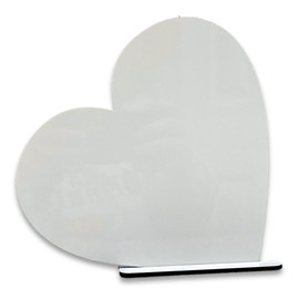8" Sublimation MDF Tilted Heart Photo Panel