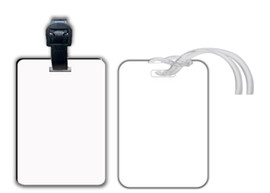 Double Sided Sublimation MDF 4" x 2.75" Luggage Tag with Strap  - 2 Options Available