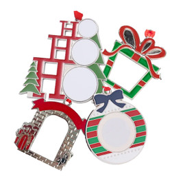 Metal with Enamel Christmas Ornament with Sublimation Insert- 4 Styles Available