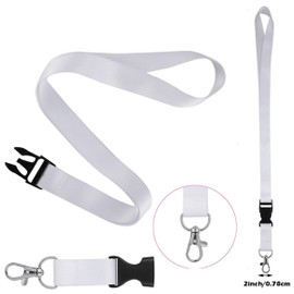 White Sublimation Lanyard with Break Away