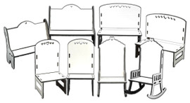 Sublimation Memorial Bench / Chair Ornament Blanks with SVG/PNG - 4 Styles Available