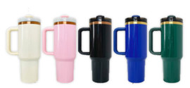 40oz Glossy PC Gold/Copper Tone Plated H20 Tumbler with Handle - 5 Colors Available