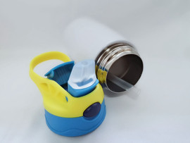 12oz Straight Flip Top Yellow/Lt Blue Lid Sublimation Tumbler