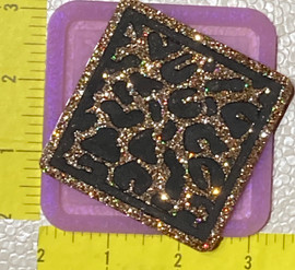 Square Leopard Etched Coaster Mold