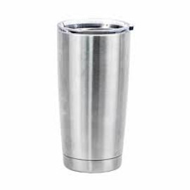 20oz Traditional Taper Stainless Steel with Slide Lid Tumbler