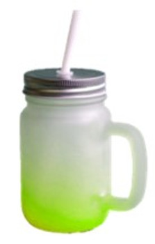 Sublimation Glass Mason Jars with Straws - 4 PACK