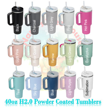 40oz Holographic Ombre Shimmer V1 Sublimation Tumbler with Handle