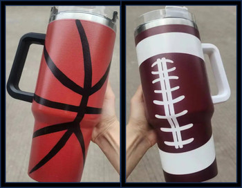 Ready To Ship- 40 oz Sublimation Tumbler W/ Handle – The Glittery
