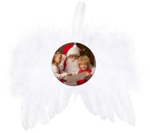 36 Pieces Angel Feather Wings Ornament Sublimation Ornament Blanks Set  White