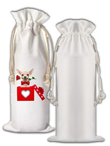 750ml Sublimation Wine Bottle Bag with Drawstring