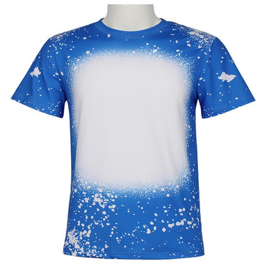 Braves Blue Acid Wash Style Bleached Blank T-Shirt