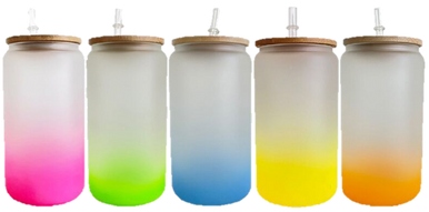 16oz FROSTED COLORED GLASS Sublimation Tumblers – The Tumbler Supply Store