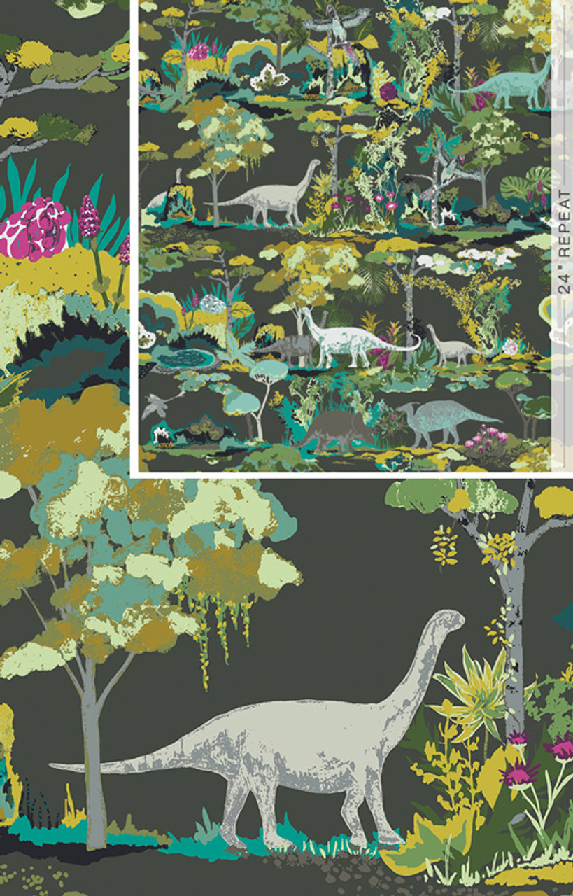 AGF Fabric Esoterra Wandering Dinosaurs, By-the-yard.