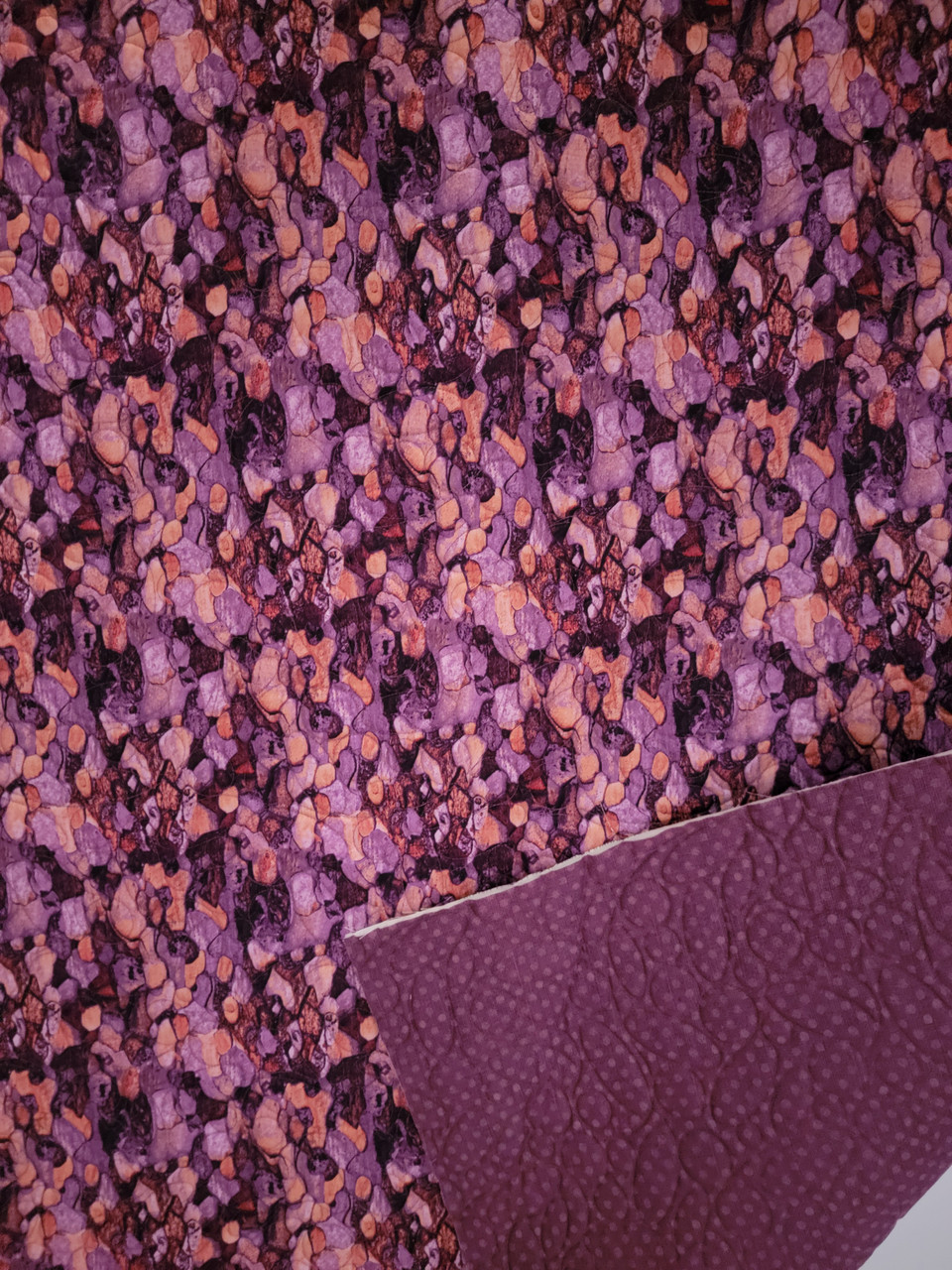 Quilted Fabric Blank Natural Beauties Purple Pond, 1-1/2 yards