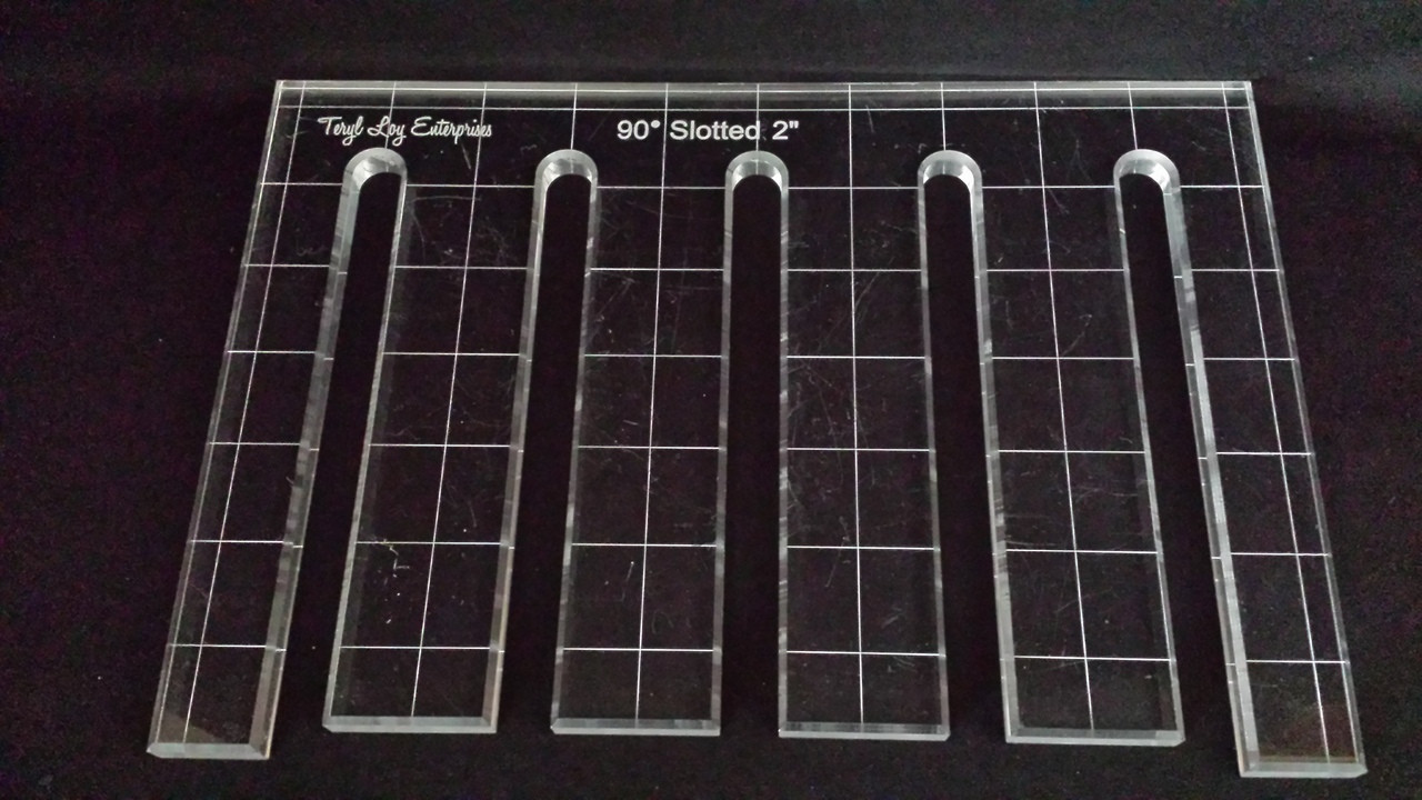 1/4" Template, 90' Slotted Ruler, 2" slot spacing, Medium slot width