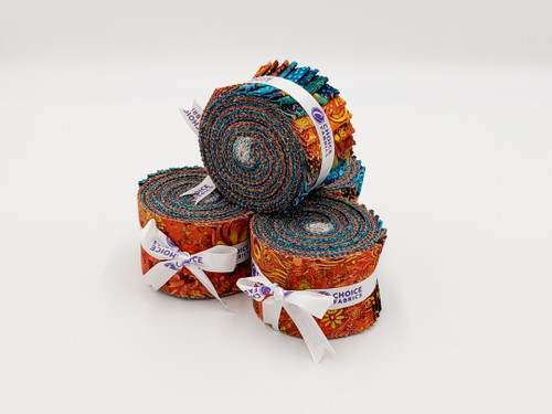 Color Craze Jelly Roll, Teals & Orange/Browns