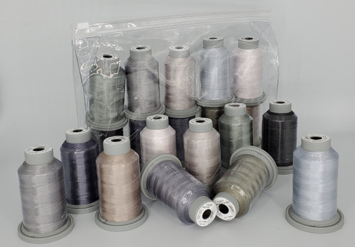 Grey Collection Glide Thread, 12 Spools